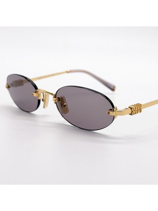 New Miu Miu MU A54S Sunglasses Oval Purple Gold MUA54S 5AK20I main image 7